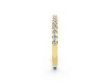 Yellow gold Round Moissanite Pavé Set Eternity Band with Micro Prong Setting_8