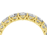 Yellow gold Round Moissanite Shared Prong Eternity Band_10