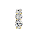 Yellow gold Round Moissanite Shared Prong Eternity Band_11