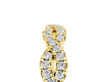 Yellow gold Round Moissanite Twisted Eternity Band with Pavé and Shared Prong Setting_27