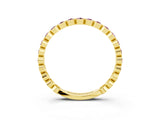 Yellow gold Round Morganite Bezel Set Eternity Band_10