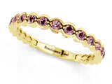 Yellow gold Round Morganite Bezel Set Eternity Band_8