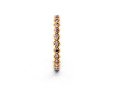 Yellow gold Round Morganite Bezel Set Eternity Band_9