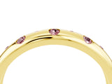 Yellow gold Round Morganite Flush-Set Comfort Fit Band_10