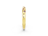 Yellow gold Round Morganite Flush-Set Comfort Fit Band_8