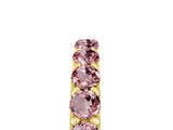 Yellow gold Round Morganite Half Eternity Band with Classic Prong Setting_11