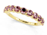 Yellow gold Round Morganite Half-Eternity Prong-Set Band_7