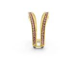 Yellow gold Round Morganite Milgrain Eternity Band with Channel Setting_20