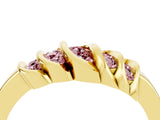 Yellow gold Round Morganite Multi-Row Crossover Band_10