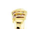 Yellow gold Round Morganite Multi-Row Crossover Band_11