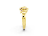 Yellow gold Round Morganite Multi-Row Crossover Band_8