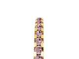 Yellow gold Round Morganite Pavé Set Eternity Band with Micro Prong Setting_11