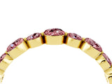 Yellow gold Round Morganite Scalloped Prong Set Eternity Band_22