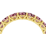 Yellow gold Round Morganite Shared Prong Eternity Band_10