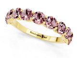 Yellow gold Round Morganite Shared Prong Eternity Band_7