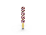 Yellow gold Round Morganite Shared Prong Eternity Band_8