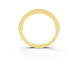 Yellow gold Round Morganite Twist Milgrain Band with Bezel Setting_15