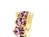 Yellow gold Round Morganite Wave Band with Channel and Shared Prong Setting_23