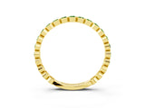 Yellow gold Round Peridot Bezel Set Eternity Band_10