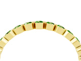 Yellow gold Round Peridot Bezel Set Eternity Band_11