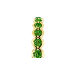Yellow gold Round Peridot Bezel Set Eternity Band_12