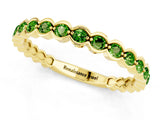 Yellow gold Round Peridot Bezel Set Eternity Band_8