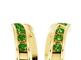 Yellow gold Round Peridot Channel-Set Chevron Band_11