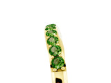 Yellow gold Round Peridot Curved Wedding Band with Channel Setting_11