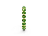 Yellow gold Round Peridot Eternity Band with U-Prong Setting_32