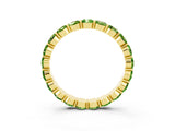 Yellow gold Round Peridot Eternity Band with U-Prong Setting_33