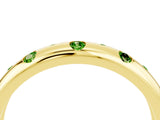 Yellow gold Round Peridot Flush-Set Comfort Fit Band_10