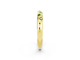 Yellow gold Round Peridot Flush-Set Comfort Fit Band_8