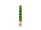 Yellow gold Round Peridot Half Eternity Band with Classic Prong Setting_8