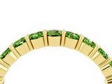 Yellow gold Round Peridot Half-Eternity Prong-Set Band_10