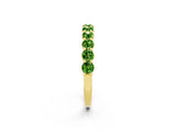 Yellow gold Round Peridot Half-Eternity Prong-Set Band_8
