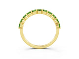 Yellow gold Round Peridot Half-Eternity Prong-Set Band_9