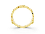 Yellow gold Round Peridot Leaf Eternity Band with Bezel Setting_39