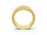 Yellow gold Round Peridot Milgrain Eternity Band with Channel Setting_21