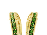 Yellow gold Round Peridot Milgrain Eternity Band with Channel Setting_23