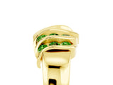 Yellow gold Round Peridot Multi-Row Crossover Band_11