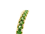 Yellow gold Round Peridot Pavé Curved Band with Shared Prong Setting_11
