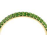 Yellow gold Round Peridot Pavé Eternity Band with Shared Prong Setting_10