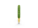 Yellow gold Round Peridot Pavé Eternity Band with Shared Prong Setting_8