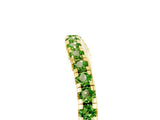 Yellow gold Round Peridot Pavé Half Eternity Band with Shared Prong Setting_11