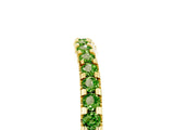 Yellow gold Round Peridot Pavé Set Curved Wedding Band_11