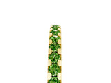 Yellow gold Round Peridot Pavé Set Eternity Band with Micro Prong Setting_11