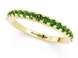 Yellow gold Round Peridot Pavé Set Eternity Band with Micro Prong Setting_7