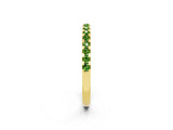 Yellow gold Round Peridot Pavé Set Eternity Band with Micro Prong Setting_8