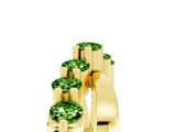 Yellow gold Round Peridot Prong-Set Crossover Band_11
