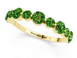 Yellow gold Round Peridot Scalloped Prong Set Eternity Band_19